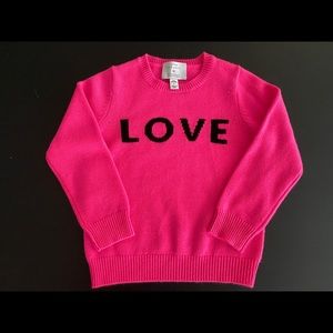 Little Lisa Perry LOVE sweater 100% Cashmere